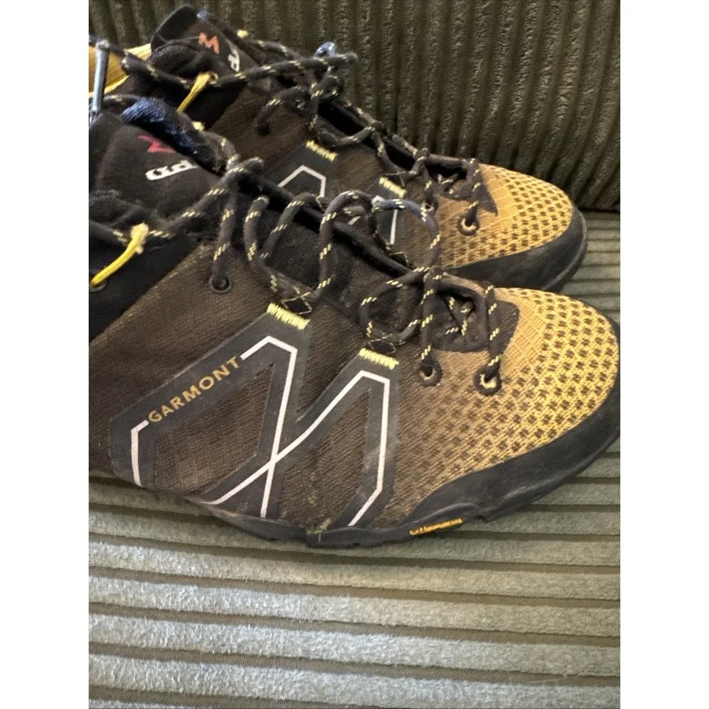 Garmont Sticky Cloud Black Hiking Shoes 1.8mm 3D Mesh Mircofiber Sz 10.5 Vibram